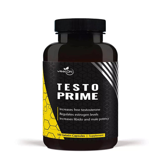 Testo Prime aumenta los niveles de testosterona, regula los niveles de estrógeno y aumenta la libido.